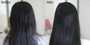 What she did to mend her dry damaged hair in A couple weeks