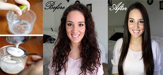 Understand how she got her hair straighten only using 2 ingredients